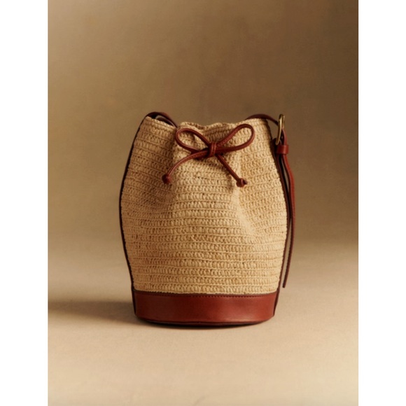 Sezane Handbags - Sezane Mini Farrow Raphia Bag